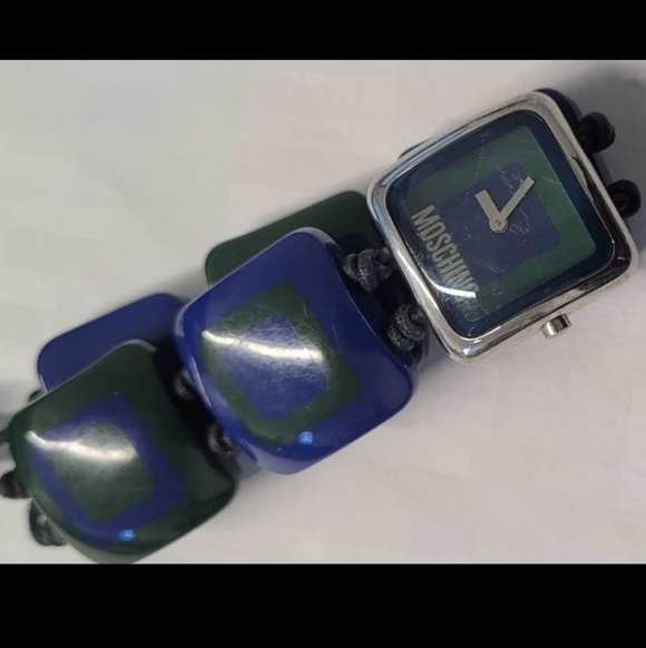 Moschino Blue and Green Vintage Watch - Picture 2 of 3
